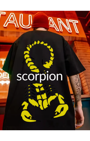 Enhandmade Scorpion Baskılı Erkek Tişört Özel Seri…