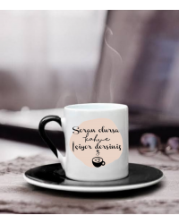 Kahve Sözleri Baskılı Türk Kahvesi Fincanı