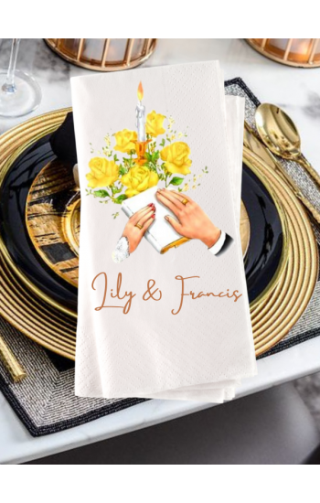 Baskılı Peçete Düğün Wedding Printed Napkin Peçetesi 20 adet…