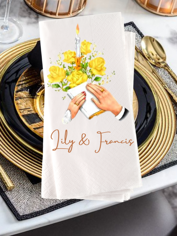 Baskılı Peçete Düğün Wedding Printed Napkin Peçetesi 20 adet…