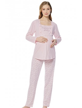 Bella Notte A Kalite Cotton Hamile Pijama Takımı 30222