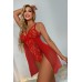 Bella Notte Kırmızı Özel Bölgesi Açık Babydoll Gecelik 15034