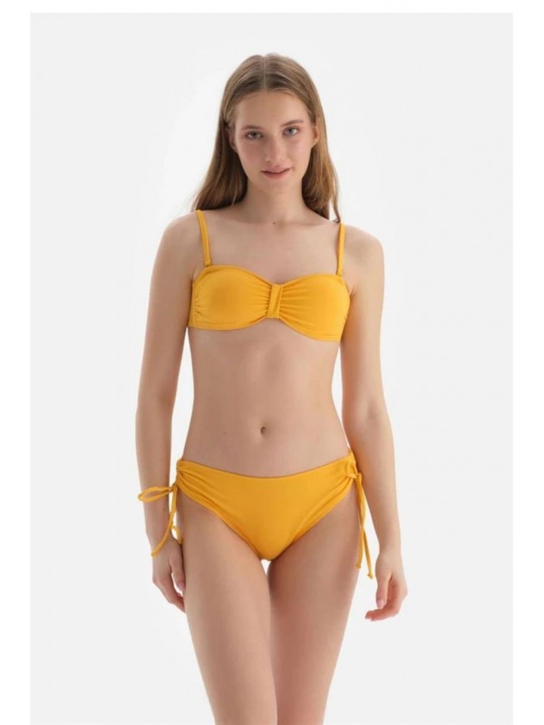 Bella Notte Straplez Sarı Bikini Üstü L01U