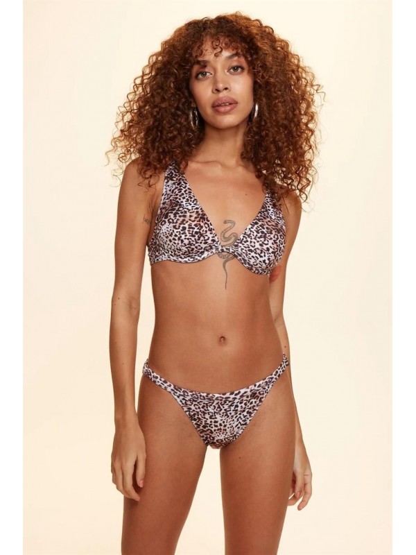 Bella Notte Balenli Uzun Üçgen Leopar Bikini Üstü N20U…