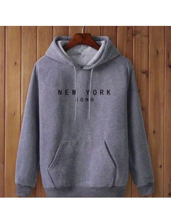 Kadın Gri Soho üç Iplik Içi şardonlu Kanguru Cep Kapşonlu Sweatshirt Gri