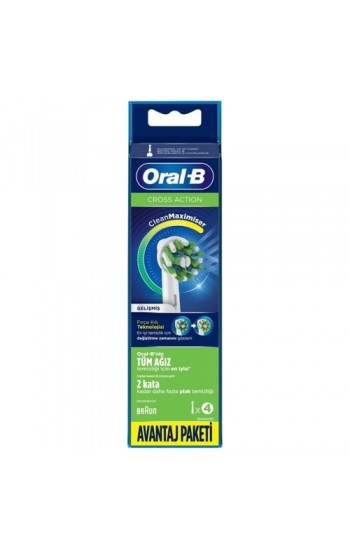 Oral-B Cross Action 4'lü Şarjlı Diş Fırçası Yedek Başlığı…