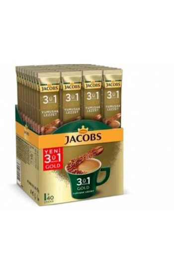 Jacobs 3ü1 Arada Kahve Yumuşak 40x18 g…