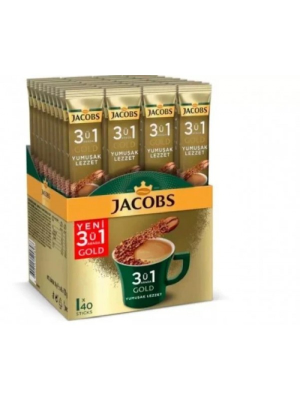 Jacobs 3ü1 Arada Kahve Yumuşak 40x18 g…