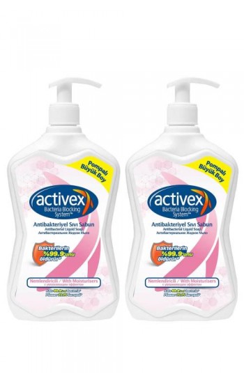 Activex Antibakteriyel Sıvı Sabun Nemlendiricili 2x700ml…