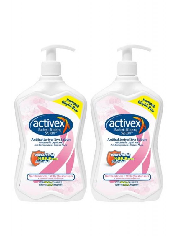 Activex Antibakteriyel Sıvı Sabun Nemlendiricili 2x700ml