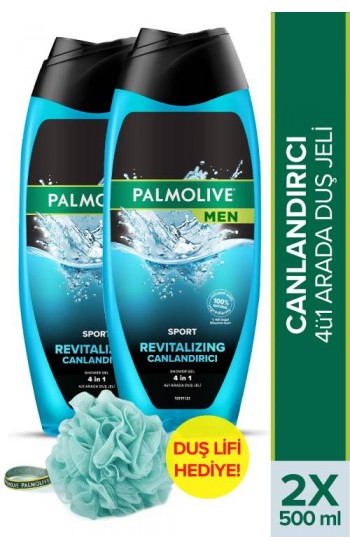 Palmolive Men Sport 4ü1 Arada Canlandırıcı Erkek Duş Jeli 500 ml x 2 …