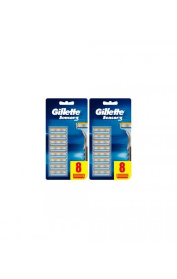 Gillette Sensor3 Erkek Tıraş Bıçakları, 8+8 Yedek Tıraş Bıçağı…