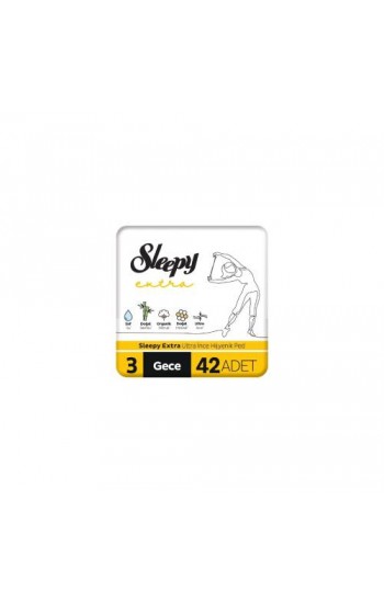 Sleepy Extra Ultra Ince Hijyenik Ped Gece 42 Adet Ped x 2…