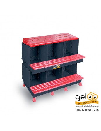 OTOMATİK TAVUK FOLLUK 6 GÖZLÜ PLASTİK DEMONTE FOLLUK chicken nesting boxes