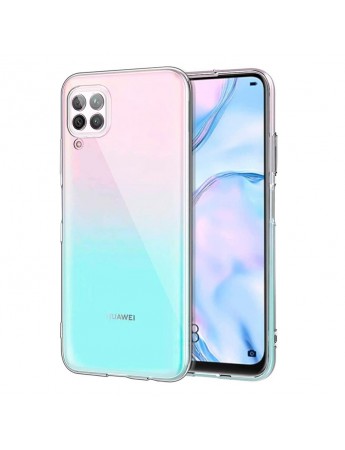 Huawei P40 Lite Kılıf FitCase Toz Koruma Tıpalı Şeffaf Arka Kapak