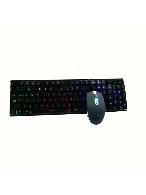 Konfulon KM-99 RGB Işıklı Gaming Combo Klavye ve Kablolu Mouse Set…