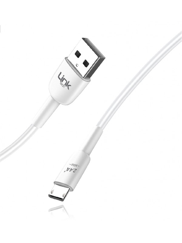 LinkTech K600 Soft Fast Micro USB Data/Şarj Kablosu 2.4A 1mt…