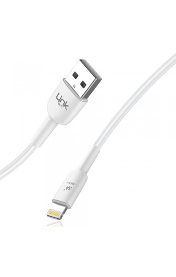 LinkTech K606 USB - iPh Lightning 3A 2mt Şarj Kablosu Beyaz…