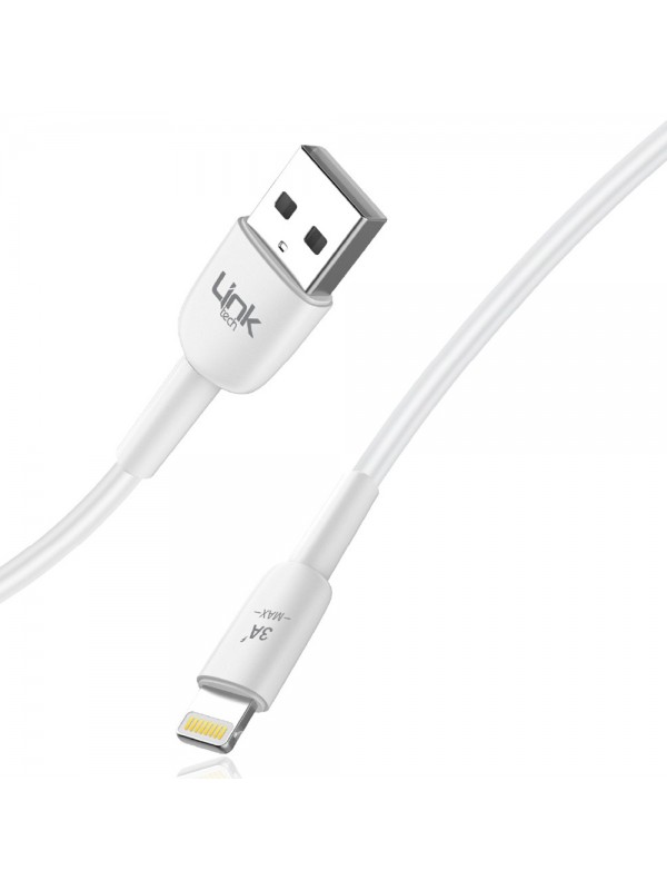 LinkTech K606 USB - iPh Lightning 3A 2mt Şarj Kablosu Beyaz…