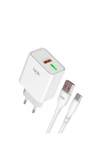 LinkTech C248 22.5W PD/QC USB - Type-C Kablolu Şarj Aleti Set Beyaz…