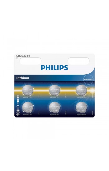 Philips CR2032 X6 Lithium Battery 3V Düğme Pil 6lı Paket…