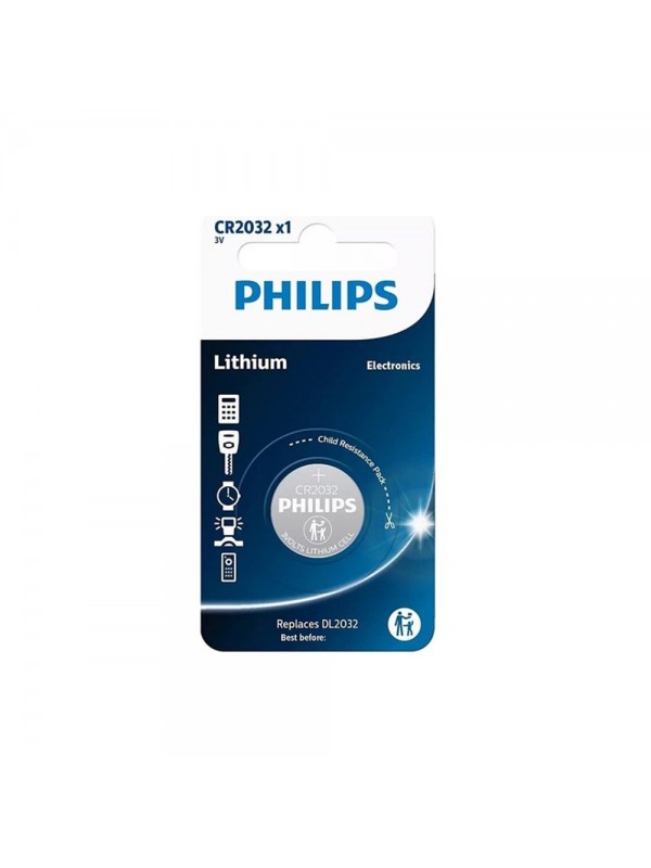 Philips CR2032 X1 Lithium Battery 3V Düğme Pil Tekli…