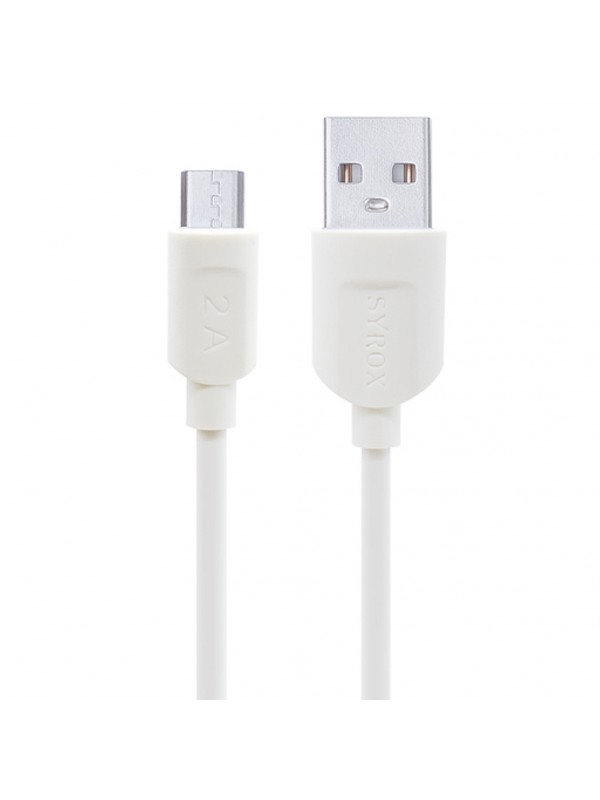 Syrox C65 Micro USB Şarj ve Data Kablo 2.0A 1mt Beyaz…