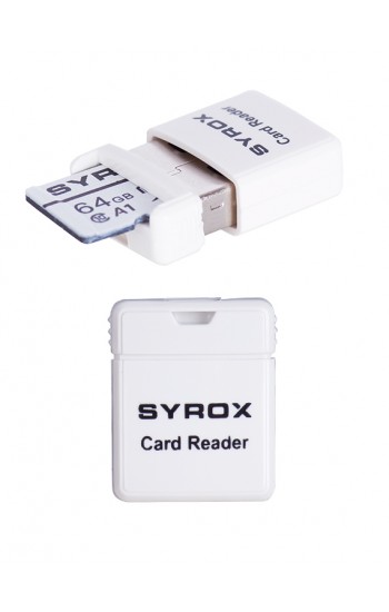 Syrox DT20 Micro SD Mini Kart Okuyucu USB-Micro SD - Beyaz…