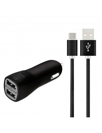 Tiger Araç Şarj Aleti ve Micro USB Kablo Set 2.1A Siyah NT-012