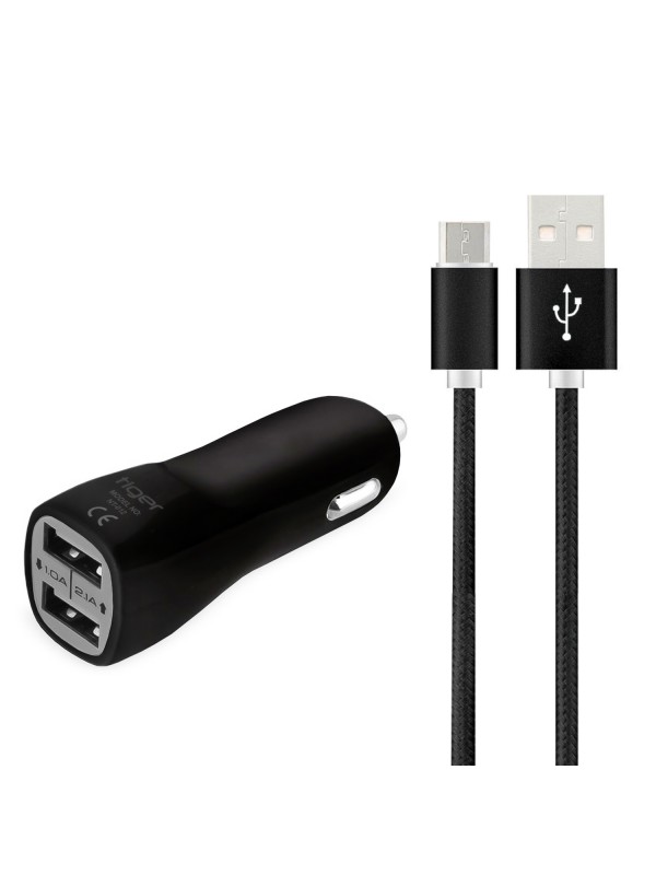 Tiger Araç Şarj Aleti ve Micro USB Kablo Set 2.1A Siyah NT-012…