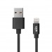 LinkTech K575 Lightning USB Örgü Metal Başlı 3mt Şarj ve Data Kablosu