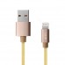 LinkTech K575 Lightning USB Örgü Metal Başlı 3mt Şarj ve Data Kablosu