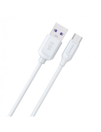 Syrox C107 Micro USB Hızlı Şarj ve Data Kablosu 1mt 3.0A 18W Beyaz