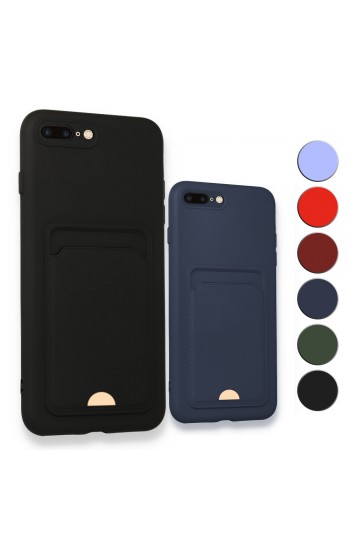 FitCase iPhone 7 Plus / 8 Plus Cardy Soft Delikli Kartlık Cepli Silikon K…