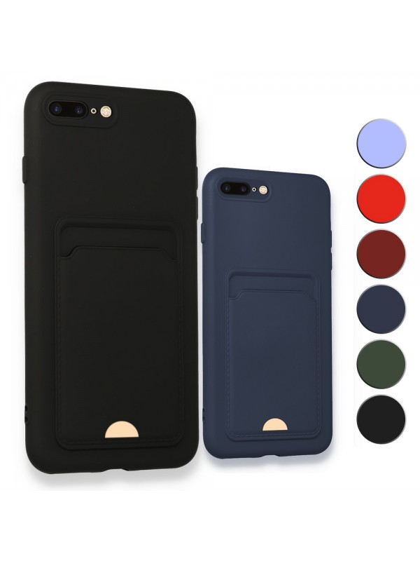 FitCase iPhone 7 Plus / 8 Plus Cardy Soft Delikli Kartlık Cepli …