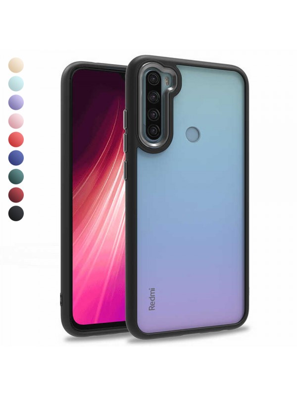 Xiaomi Redmi Note 8 Kılıf Luna Lens Kamera Çerçeveli Silikon Kapak