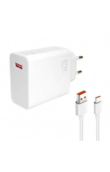 FitPlus EC-H4 Power Adapter 67W Şarj Aleti ve Type-C Kablo Set (MDY-12-ES…