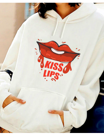 Kiss Lips Dudak Baskılı Sweat