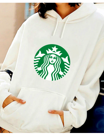 Starbucks baskılı kadın sweat