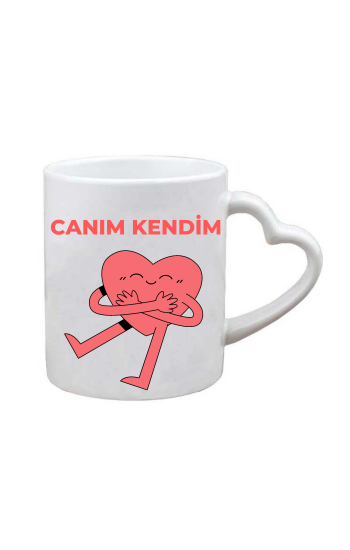 Canım Kendim Kalp Kulplu Kişiye Özel Baskılı Kupa15…