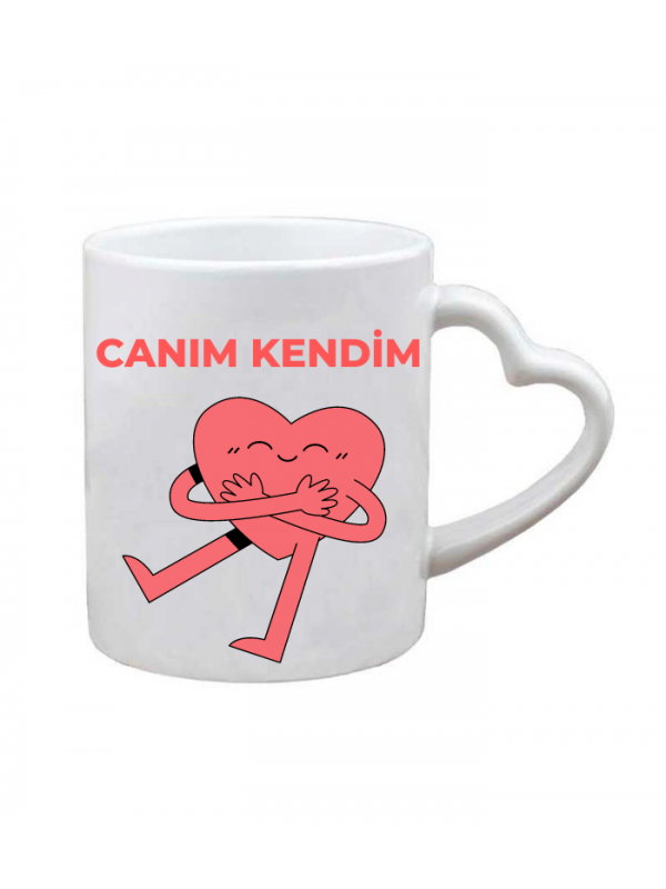 Canım Kendim Kalp Kulplu Kişiye Özel Baskılı Kupa15…