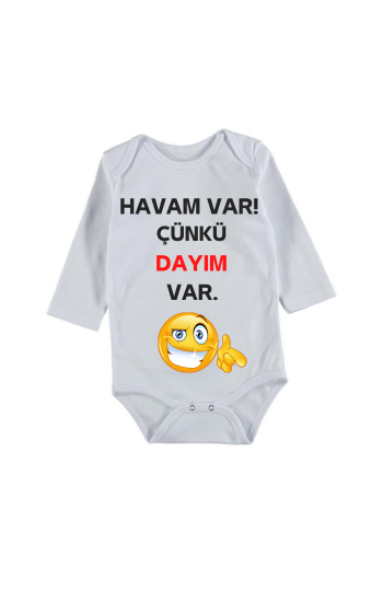 Havam Var Çünkü Dayım Var Baskılı Bebek Zıbını 02…