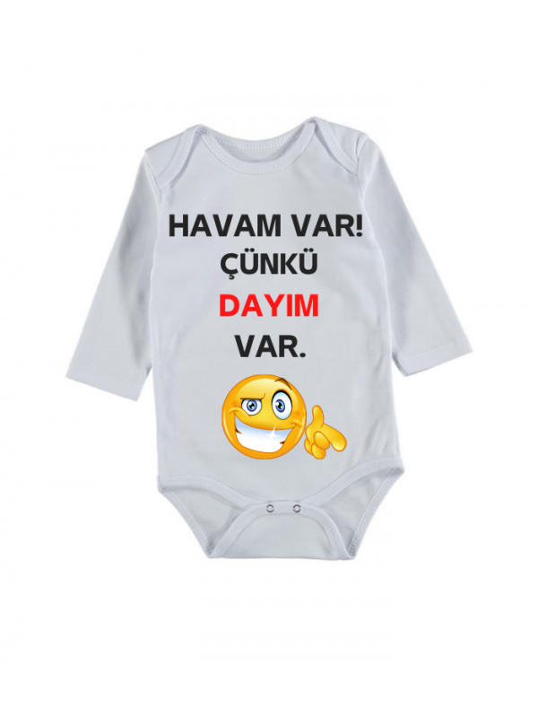 Havam Var Çünkü Dayım Var Baskılı Bebek Zıbını 02…