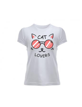 Kedi Baskılı Kadın T-shirt  01