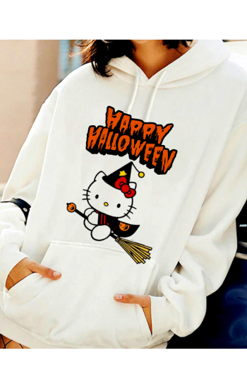 Halloween baskılı kadın sweat 06…