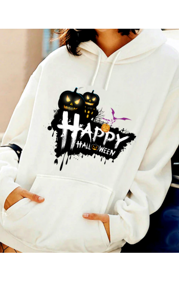 Halloween baskılı kadın sweat 10…