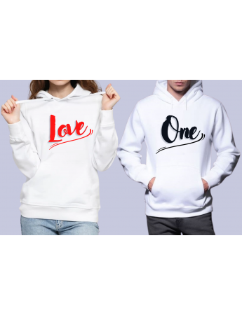 One love baskılı sweat - Sevgili Kombini