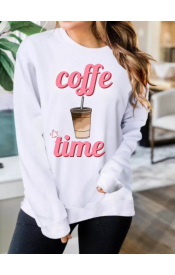 Coffe Baskılı Kadın Sweat 00…