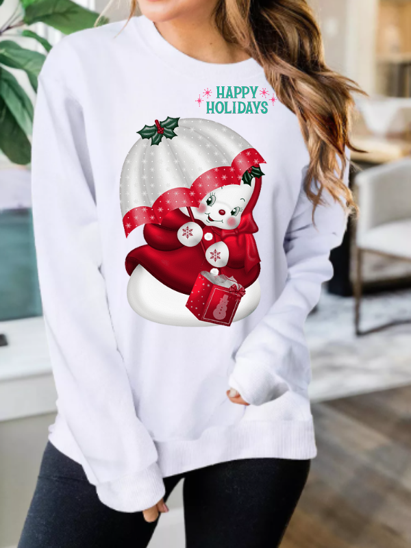 Happy Holidays Baskılı Kadın Sweatshirt…