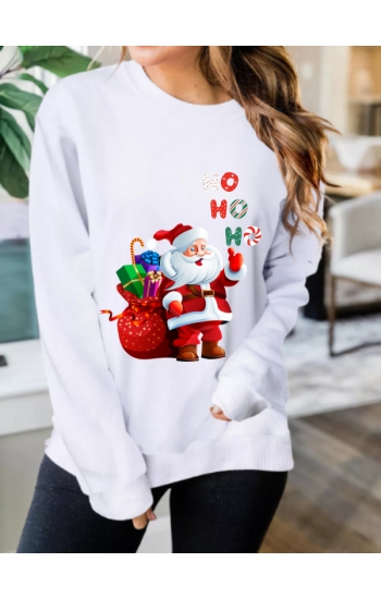 Noel Baba Baskılı Kadın Sweatshirt 03…